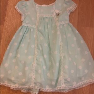 Mayoral Mint Green Pleated Babydoll Dress